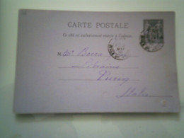 Cartolina Postale Viaggiata Da Paris A Torino 1887 - 1898-1900 Sage (Type III)