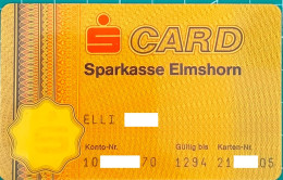 GERMANY CREDIT CARD SPARKASSE ELMSHORN 1990 - Credit Cards (Exp. Date Min. 10 Years)