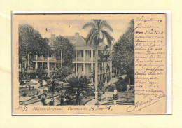 CPA 1904 SURINAM SURINAME PARAMARIBO Animated MILITAIR HOSPITAAL  STAMPS  Old Postcard - Suriname