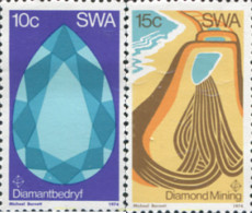 259152 MNH SUR OESTE AFRICANO 1974 EXTRACCION DE DIAMANTES - Minéraux