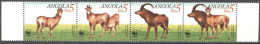 Angola 1990, WWF, Antilope, 4val - Ongebruikt