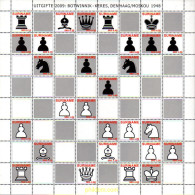 256147 MNH SURINAM 2009 COPIA DE LA PARTIDA DE AJEDREZ DE 1948 ENTRE EL SOVIETICO BOTVINNIK Y KERES - Echecs
