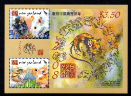Nouvelle-Zélande New Zealand 2382 Bf 228 Année Du Rat , Zodiaque - Astrologie