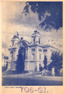 QSL CARD, YO6GJ, CLUJ NAPOCA, TEATRUL NATIONAL, STATUI, POSTCARD, ROMANIA - Radio