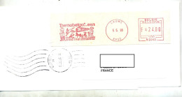 Bande De Journal Flamme Ema Lauwe Expo Theme Chien Tennis Train Oiseau  Etc - 1980-1999