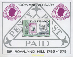 54725 MNH SWAZILANDIA 1979 CENTENARIO DE LA MUERTE DE SIR ROWLAND HILL - Swaziland (1968-...)