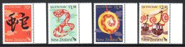 Nouvelle-Zélande New Zealand 2866/69 Zodiaque Chinois, Année Lunaire Du Serpent - Astrologie