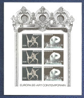 Monaco: 1993 BLOC FEUILLET N° 61aART CONTEMPORAIN   Neuf Sans Charniere /MNH/** NON DENTELE Rare - Errors And Oddities