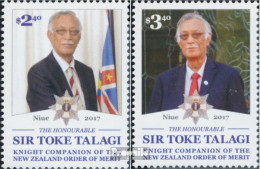 Niue 1274-1275 (kompl.Ausg.) Postfrisch 2017 Toke Talagi - Niue