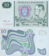 Schweden Pick-Nr: 52c (1975) Bankfrisch 1975 10 Kronor - Sweden