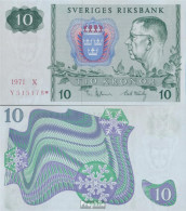 Schweden Pick-Nr: 52c (1971) Bankfrisch 1971 10 Kronor - Sweden