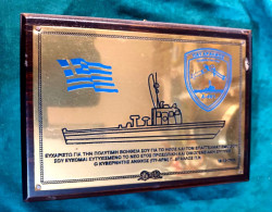 Παλαιά στρατιωτική ναυτική πλακέτα / ΠΑΤ Άραχθος Α-461 Πολεμικό Ναυτικό / Πλοίο αλιείας τορπίλων - Grece Naval Plaque - Other & Unclassified