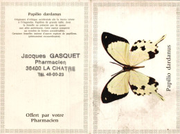 Calendrier 1986 : Papilio Dardanus - Jacques Gasquet Pharmacien La Chatre - Small : 1981-90