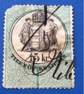 1880 Autriche Österreich Steuerstempel 15kr Briefmarkenmarke Fiscal Tax Postage Due Official Austria Timbre-Stamp - Fiscaux