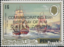 Penrhyn 521 (kompl.Ausg.) Postfrisch 1991 Königin Elisabeth II. - Penrhyn