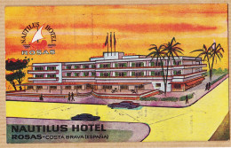 31837 /  ◉  Peu Commun ROSAS Cataluña Gerona Costa Brava NAUTILUS Hotel Revers Carte Géographique Emplacement - Gerona