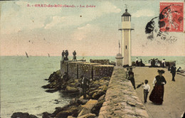 CPA Phare Grau Du Roi Le Jetee - Lighthouses