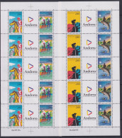 Andorra Franz. 468-471 Postfrisch Als ZD-Bögen #OD497 - Autres & Non Classés