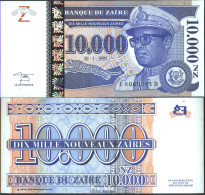 Zaire Pick-Nr: 71 Bankfrisch 1995 10.000 Nouveaux Zaires - Zaire