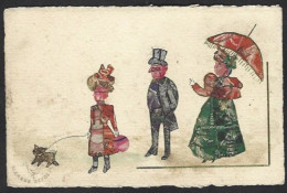 CPA Timbres Découpés Stamp Non Circulée Fait à La Main Philatélie - Briefmarken (Abbildungen)