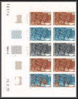 93815/ Cote D'ivoire N°345 Campagne De L'eau Water 1972 Bloc 10 Coin Daté Essai Proof Non Dentelé Imperf ** MNH - Agriculture