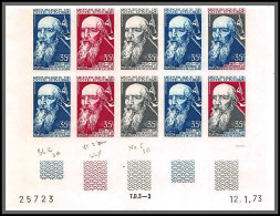 93817/ Cote D'ivoire N°346 Bacille Lèpre Hansen Leprosy 1973 Bloc 10 Coin Daté Essai Proof Non Dentelé Imperf ** MNH - Ziekte