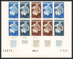93777/ Cote D'ivoire N°324 Aporrhais Mollusque Mollusc 1971 Bloc 10 Coin Daté Essai Proof Non Dentelé Imperf ** MNH - Conchiglie