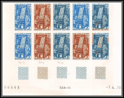 93751 Cote D'ivoire N°299 Industrie Impression Sur Tissu Fabric Printing 1970 Bloc 10 Coin Daté Essai Proof Non Dentelé - Usines & Industries
