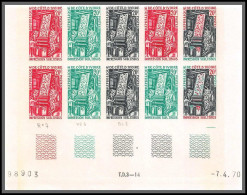 93752 Cote D'ivoire N°299 Industrie Impression Sur Tissu Fabric Printing 1970 Bloc 10 Coin Daté Essai Proof Non Dentelé - Textile