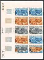 93711/ Cote D'ivoire N°273 Minoterie Industrie Flour Mill Factory 1968 Bloc 10 Coin Daté Essai Proof Non Dentelé Imperf - Usines & Industries