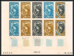 93681/ Cote D'ivoire N°255 Lutte Contre La Peste Bovine 1966 Rinderpest 1966 Bloc 10 Coin Daté Essai Proof Non Dentelé - Ziekte
