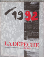 Petit Calendrier De Poche 1992 Journal La Dépêche Du Midi - Petit Format : 1991-00