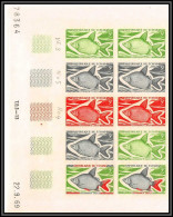 93436a Tchad N°217 Citharinus Latus Poisson Fihes Fish Essai Proof Non Dentelé Imperf ** MNH Bloc 10 Coin Daté - Fishes