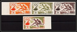 92881 Cameroun N°384 Tokyo 1964 Jeux Olympiques Olympic Games Essai Proof Non Dentelé ** MNH Imperf Hurdle Lot De 4 - Summer 1964: Tokyo
