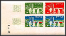 93262c Cote D'ivoire N°248 Hotel Ivoire 1966 Tourisme Tourism Coin Daté Essai Proof Non Dentelé Imperf ** MNH - Côte D'Ivoire (1960-...)