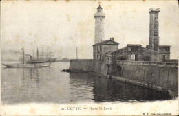 CPA Phare St Louis Cette Bateau - Lighthouses