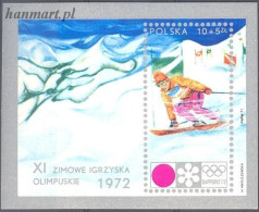 Poland 1972 Mi Block 49 Fi Block 88 MNH  (ZE4 PLDbl49) - Skisport