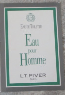 Petit Calendrier De Poche Parfumé 1999 Eau De Toilette L T Piver - Coiffeur Coiffure Chatellerault Vienne - Petit Format : 1991-00
