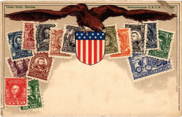 PC UNITED STATES OF AMERICA STAMPS PHILATELY POSTAL HISTORY (a30740) - Post & Briefboten