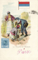 PC POSTS OF THE WORLD, LA POSTE EN SERBIE, Vintage LITHO Postcard (b47859) - Post & Briefboten