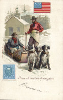 PC POSTS OF THE WORLD, LA POSTE AUX ETATS-UNIS, Vintage LITHO Postcard (b47891) - Post & Briefboten