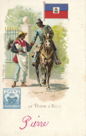 PC POSTS OF THE WORLD, LA POSTE A HAITI, Vintage LITHO Postcard (b47876) - Post & Briefboten
