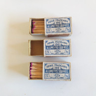 Lot De 3 Boites Régie Française 100 D' Allumettes Soufrés  SEITA - 1fr60 - 1940 - Boites D'allumettes