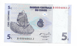 BILLET NEUF CONGO  5 Centimes  1997 Clas 1 N0211 - Non Classés