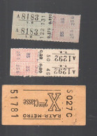 Lot De Titres De Transport Dont Un Ticket De Métro De Paris Neuf (PPP50016) - Europa