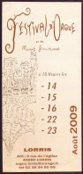 Programme " Festival D'orgue " Lorris, 2209 - Programmi