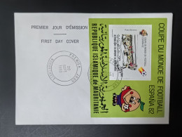 Mauritania 1980 Mi Block 29 II 1982 Football World Cup First Day Cover FDC - Mauritanie (1960-...)