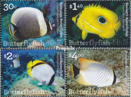 Niue 1284-1287 (kompl.Ausg.) Postfrisch 2017 Falterfische - Niue