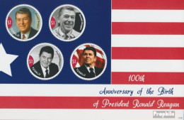 Tuvalu 1754-1757 Kleinbogen (kompl.Ausg.) Postfrisch 2011 Ronald Reagan - Tuvalu