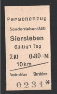 28] BRD (DR Der DDR)  - Sandersleben - Siersleben  (Personenzug) - Europa